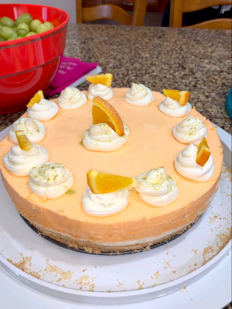 NO BAKE ORANGE CREAMSICLE CHEESECAKE